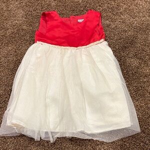 Red and White Sleeveless Dress